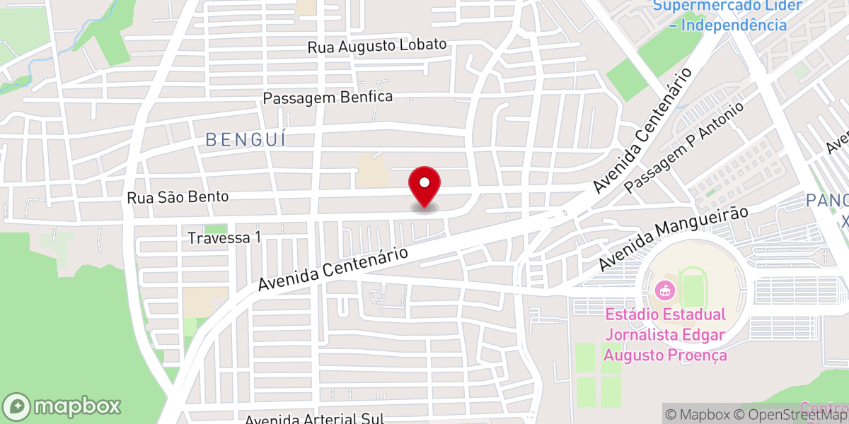 Map showing location of Assembleia de Deus Vale da Vitória