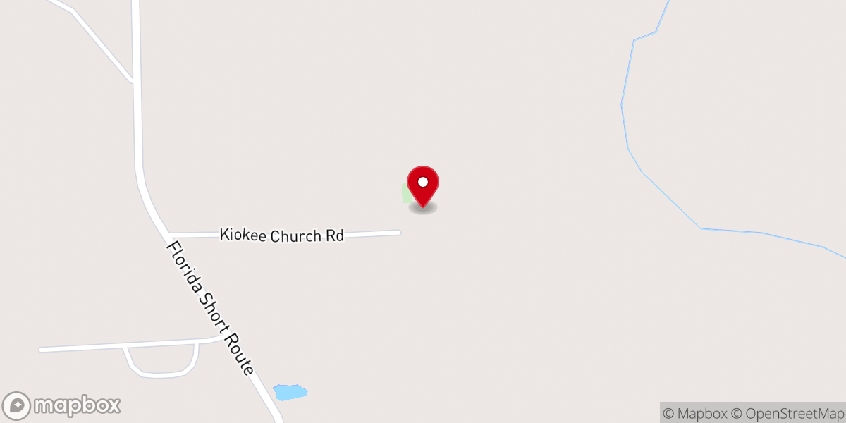 Map showing location of First Kiokee Missionary Baptist Church
