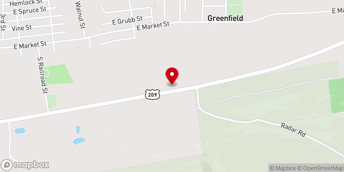 Map showing location of Twin Valley Alliance Church