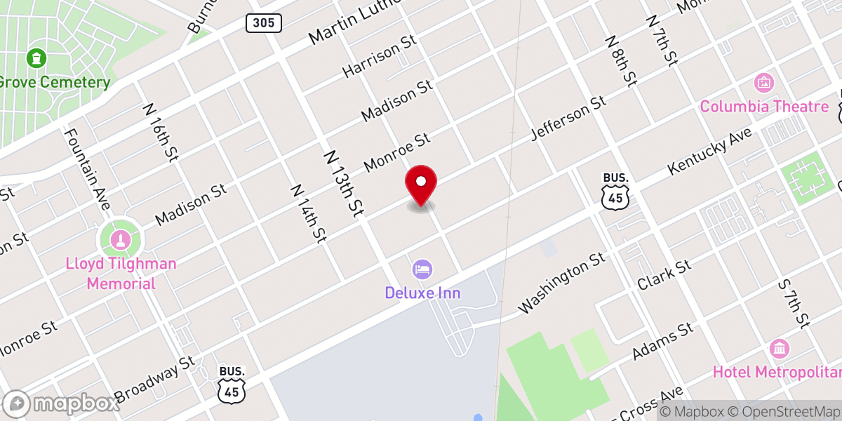Map showing location of Lovelace Church