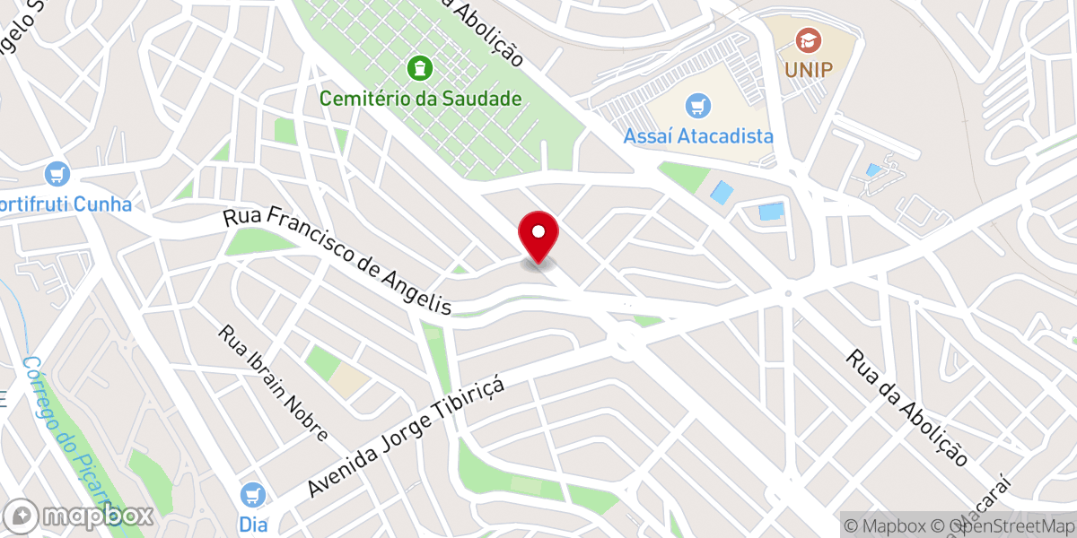Map showing location of Igreja Evangélica da Vitória