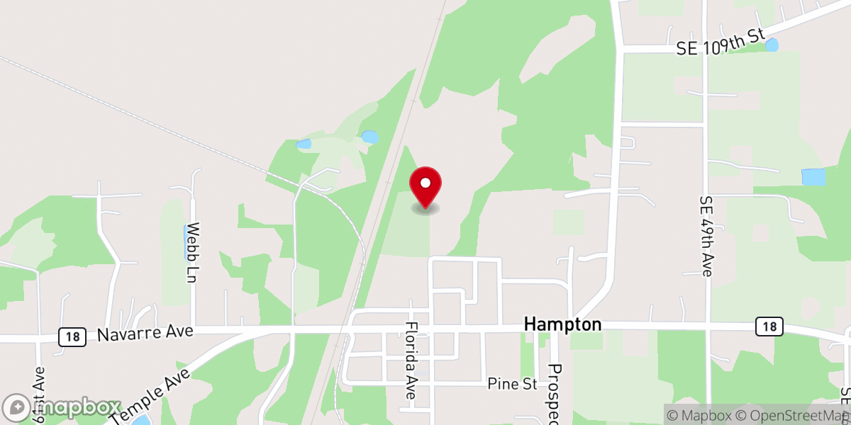 Map showing location of Hampton Christian Church