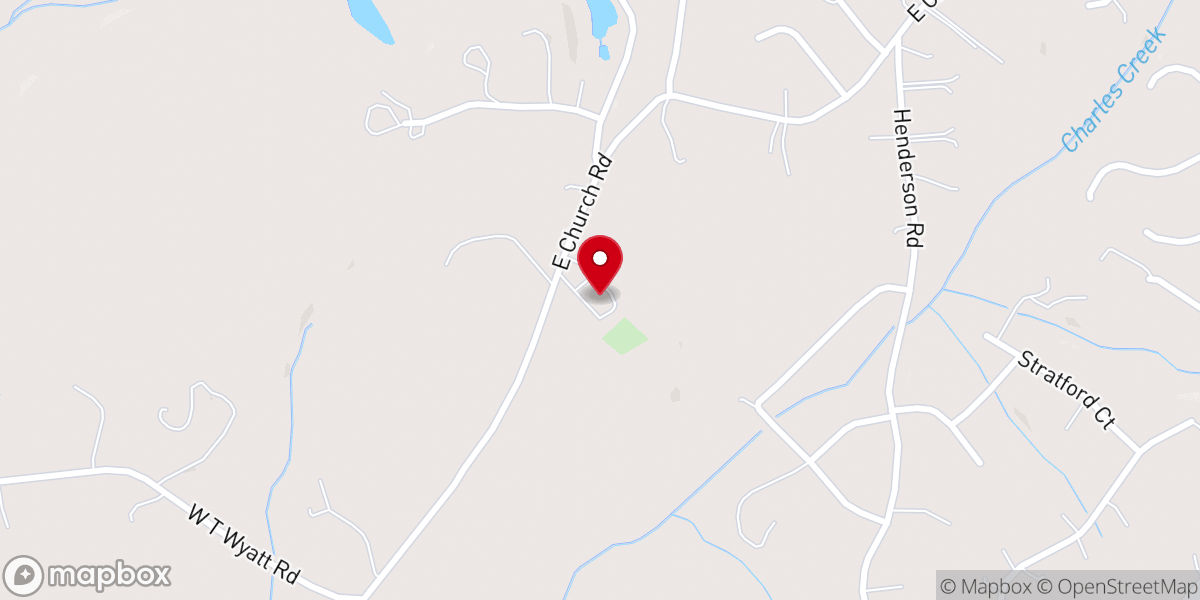 Map showing location of Corinth Baptist Church