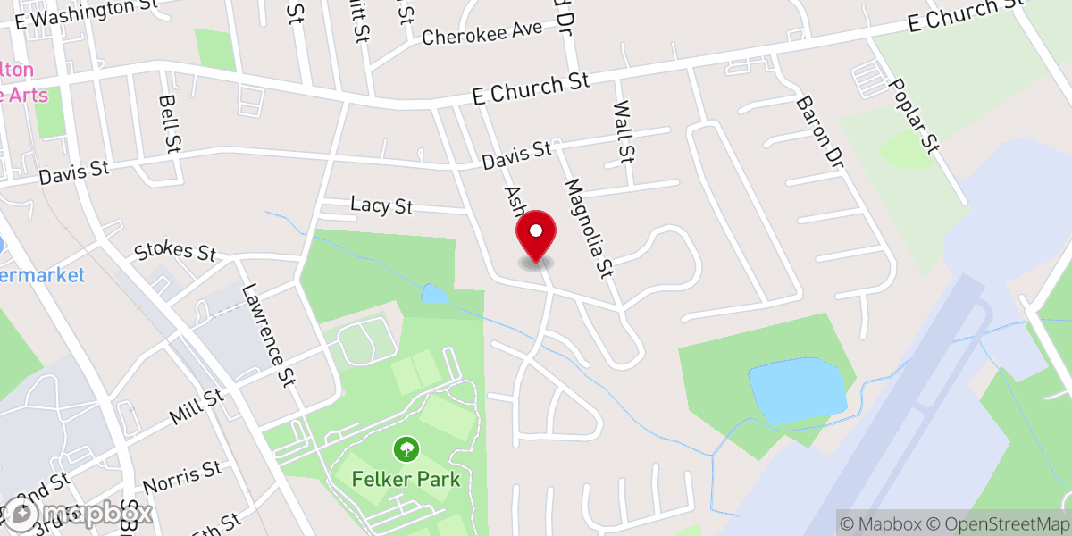 Map showing location of Triumph Church