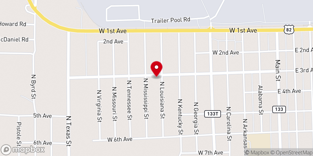 Map showing location of Faith Center Inc