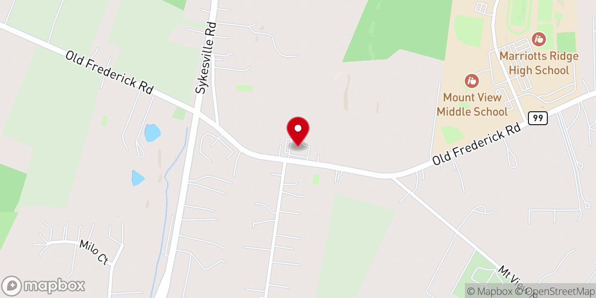 Map showing location of Saint James United Methodist Church