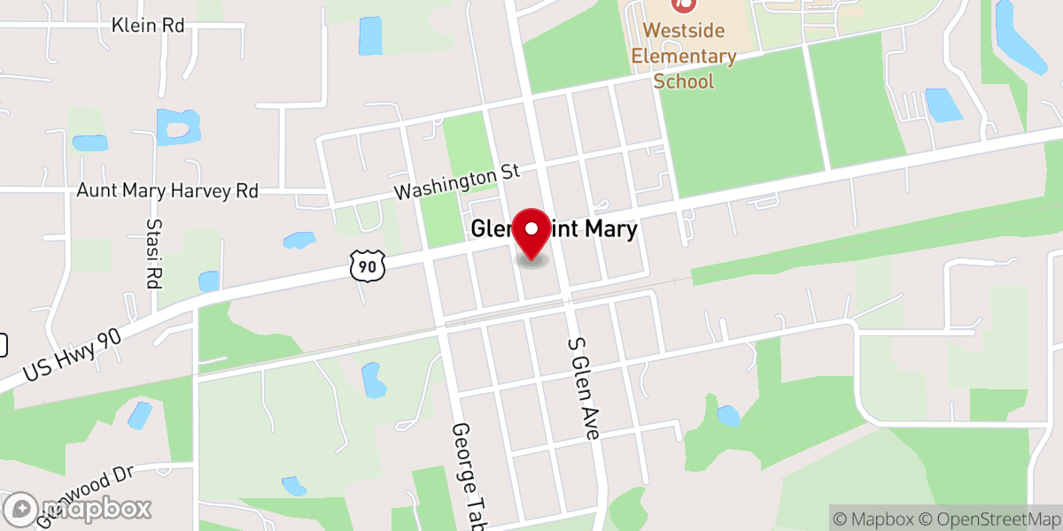 Map showing location of Glen St Mary
