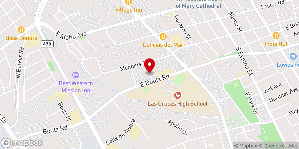 Map showing location of Central Assembly of God