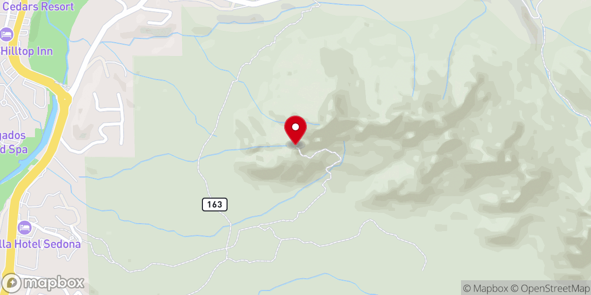 Map showing location of Snoopy Rock