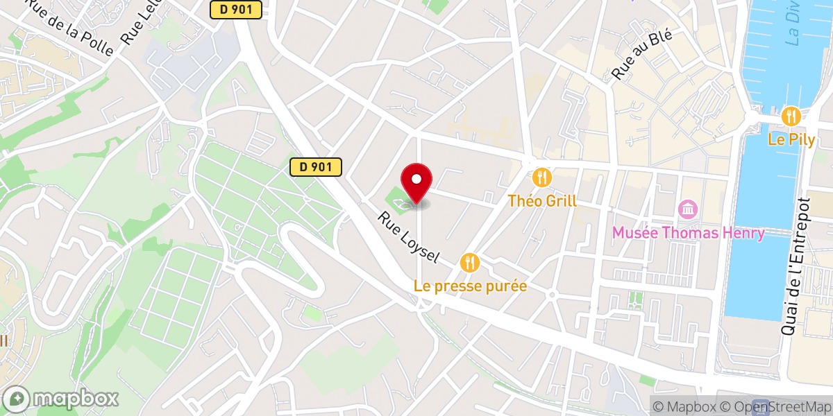 Map showing location of Jardin botanique Montebello