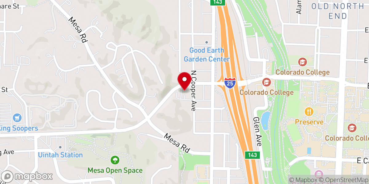 Map showing location of Mesa Hills Bible Church