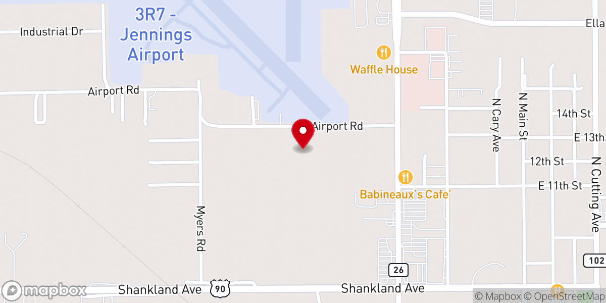 Map showing location of Calvary Baptist Church