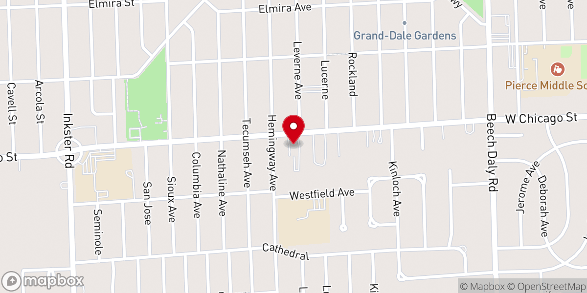 Map showing location of Living Waters Church