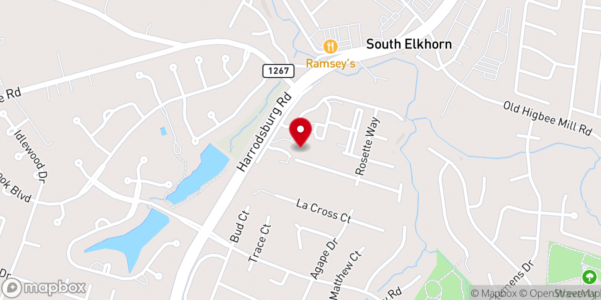 Map showing location of Lexington Primitive Baptist Church