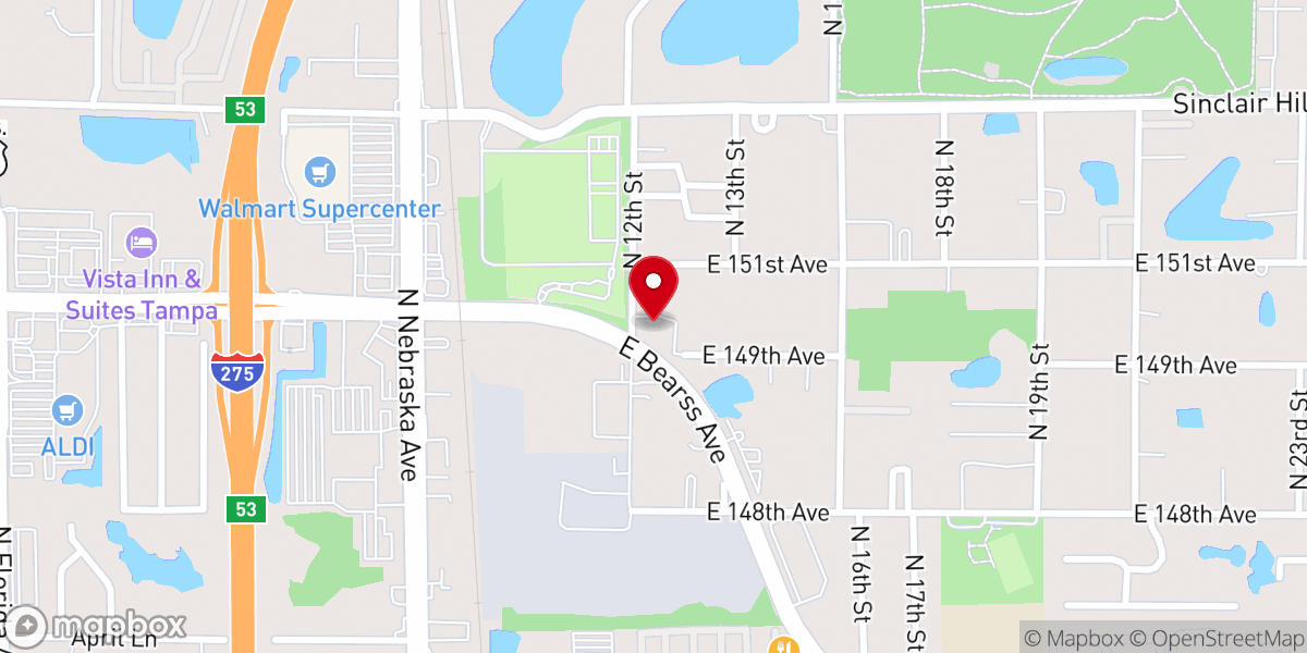 Map showing location of The Church In Tampa