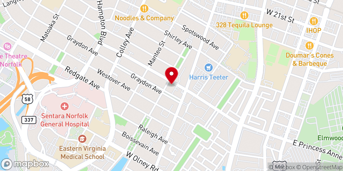 Map showing location of Sacred Heart Catholic Church
