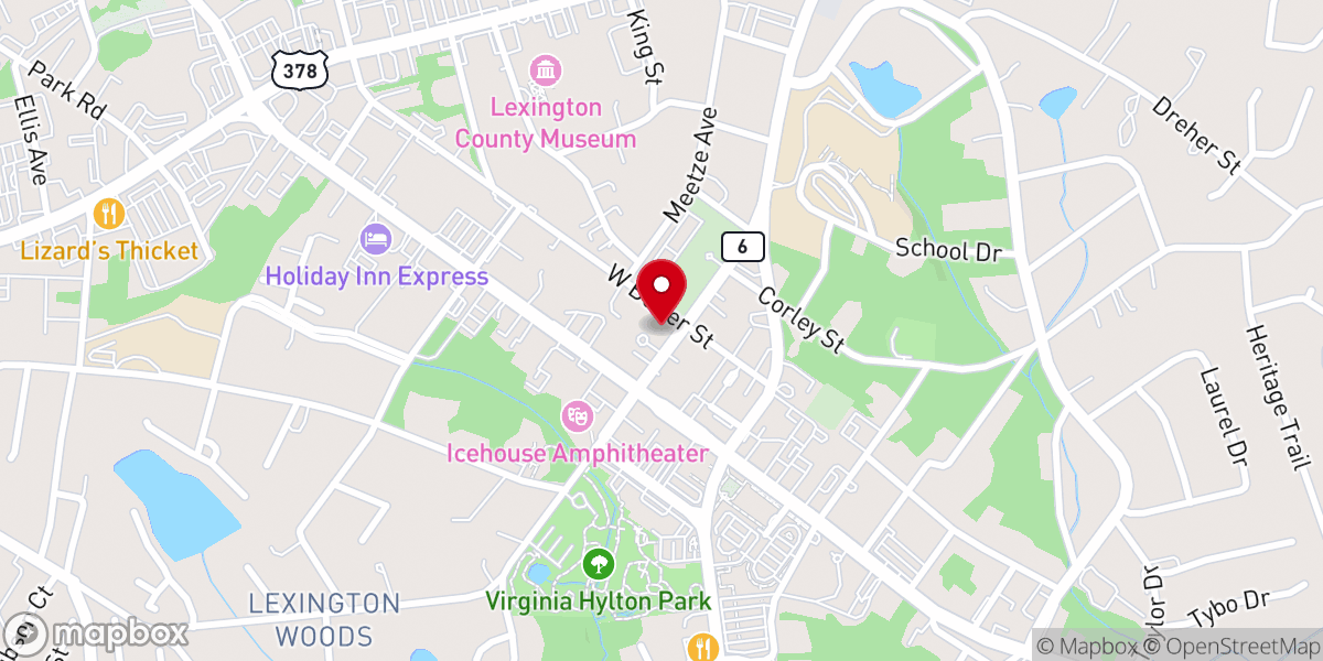 Map showing location of St. Stephen's Lutheran Church