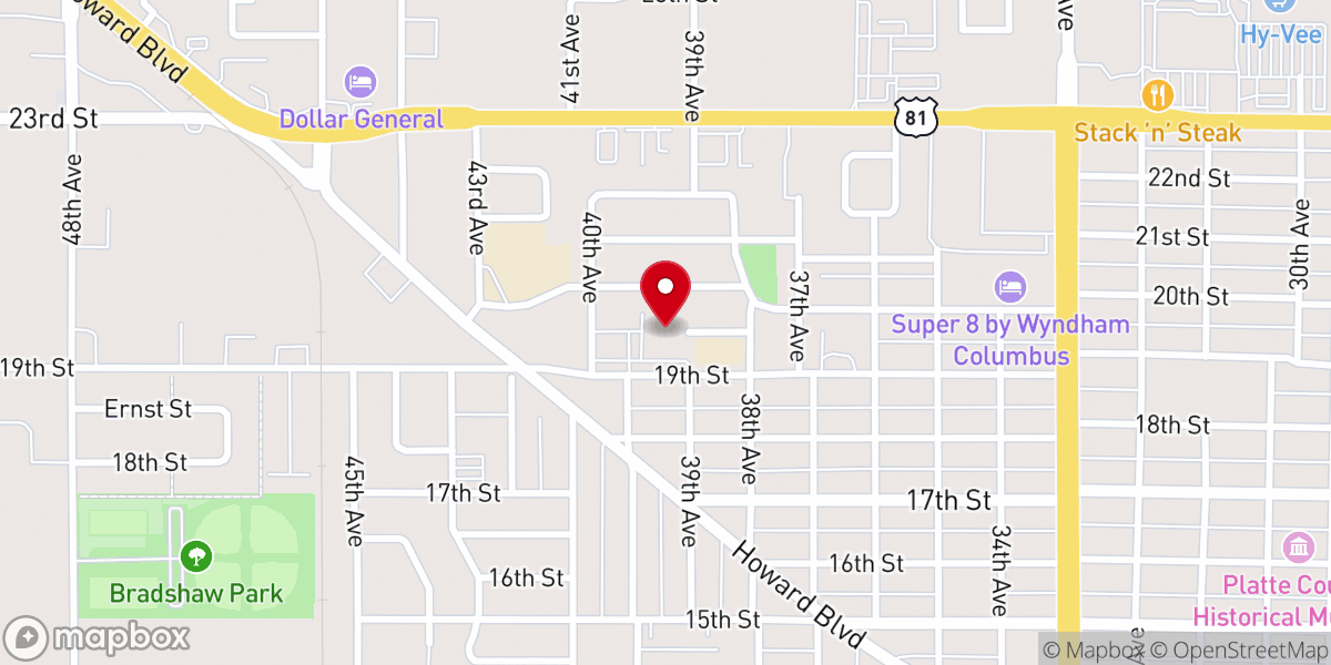 Map showing location of Saint Isidore Catholic Church