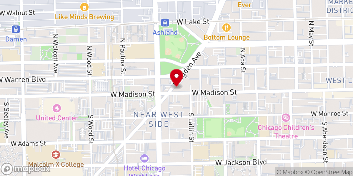 Map showing location of The Salvation Army Chicago Temple Corps Community Center