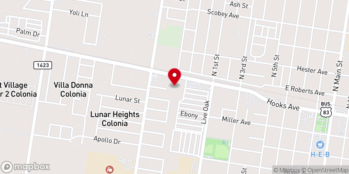 Map showing location of Cornerstone Baptist Church