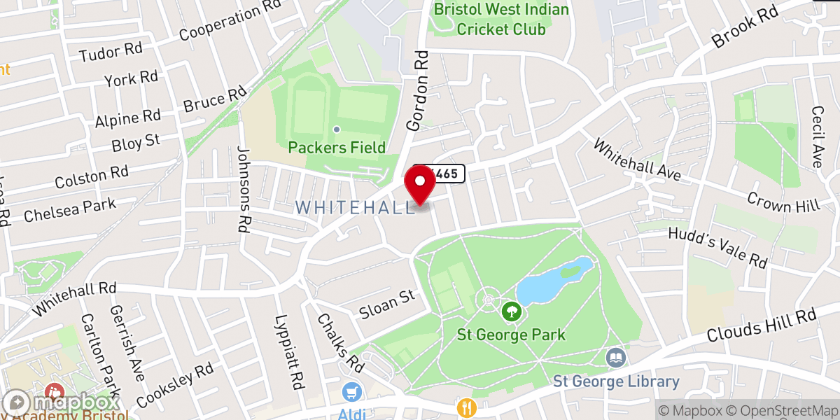 Map showing location of Saint Ambrose Whitehall