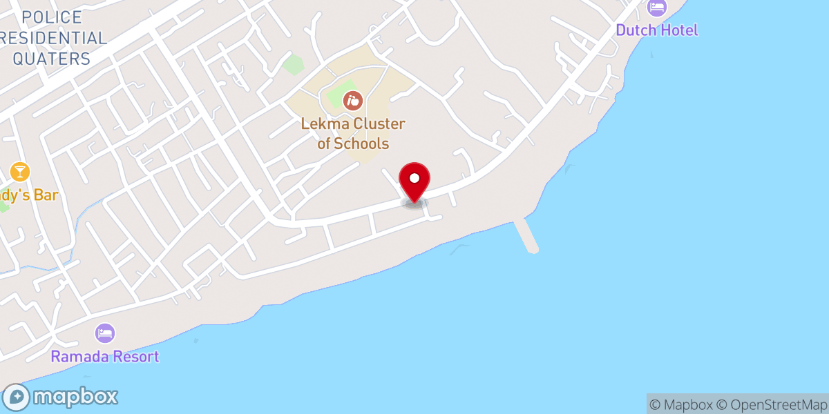 Map showing location of Nungua South S.D.A Church