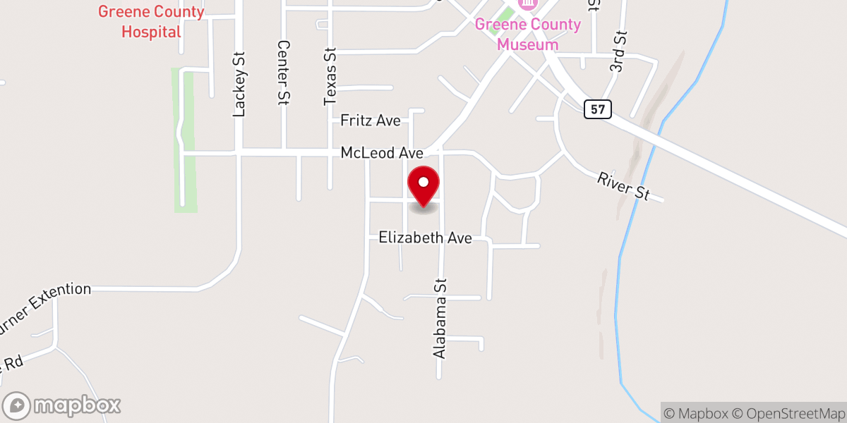 Map showing location of Faith Presbyterian Church