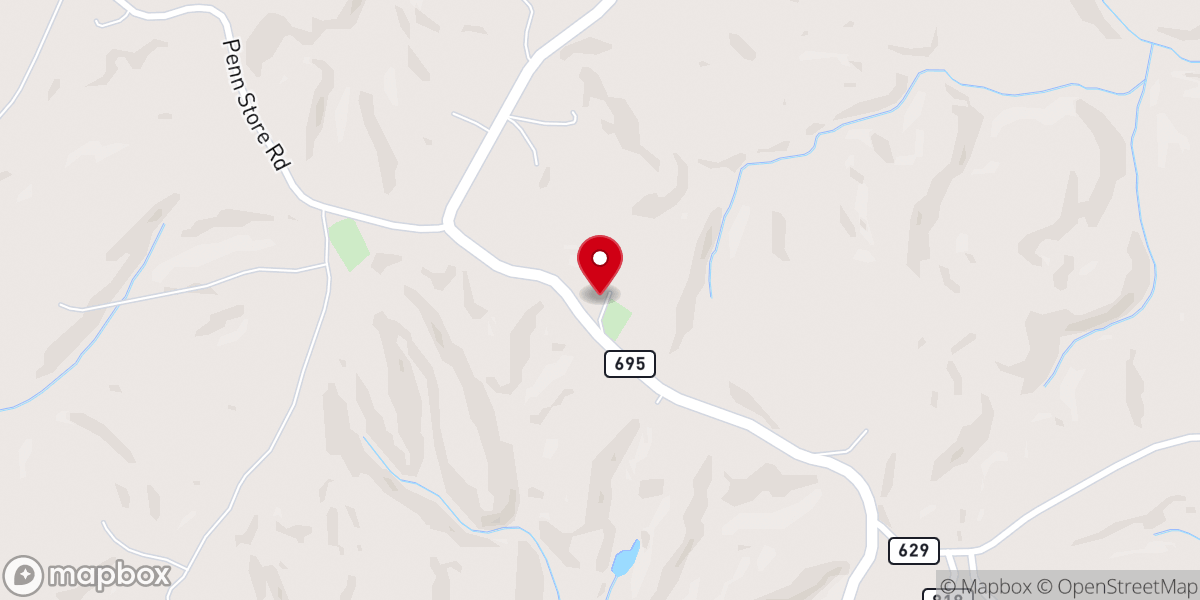 Map showing location of Mayo Christian Church