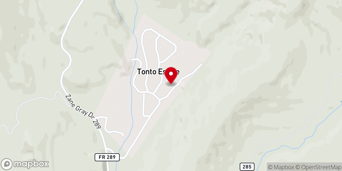 Map showing location of Tonto Rim Christian Camp