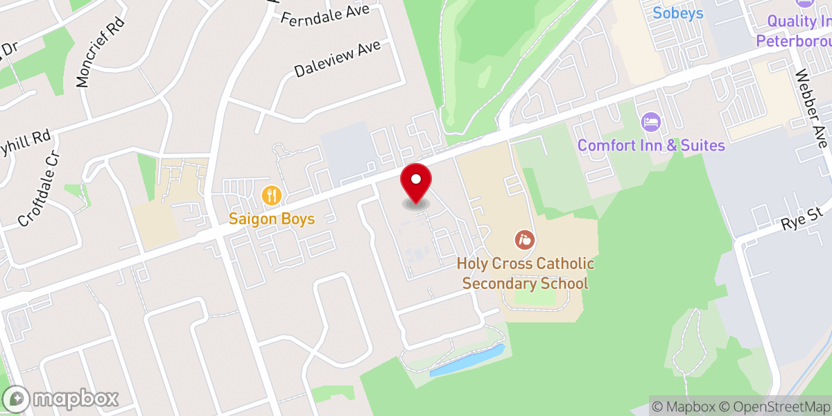 Map showing location of Calvary Pentecostal Church