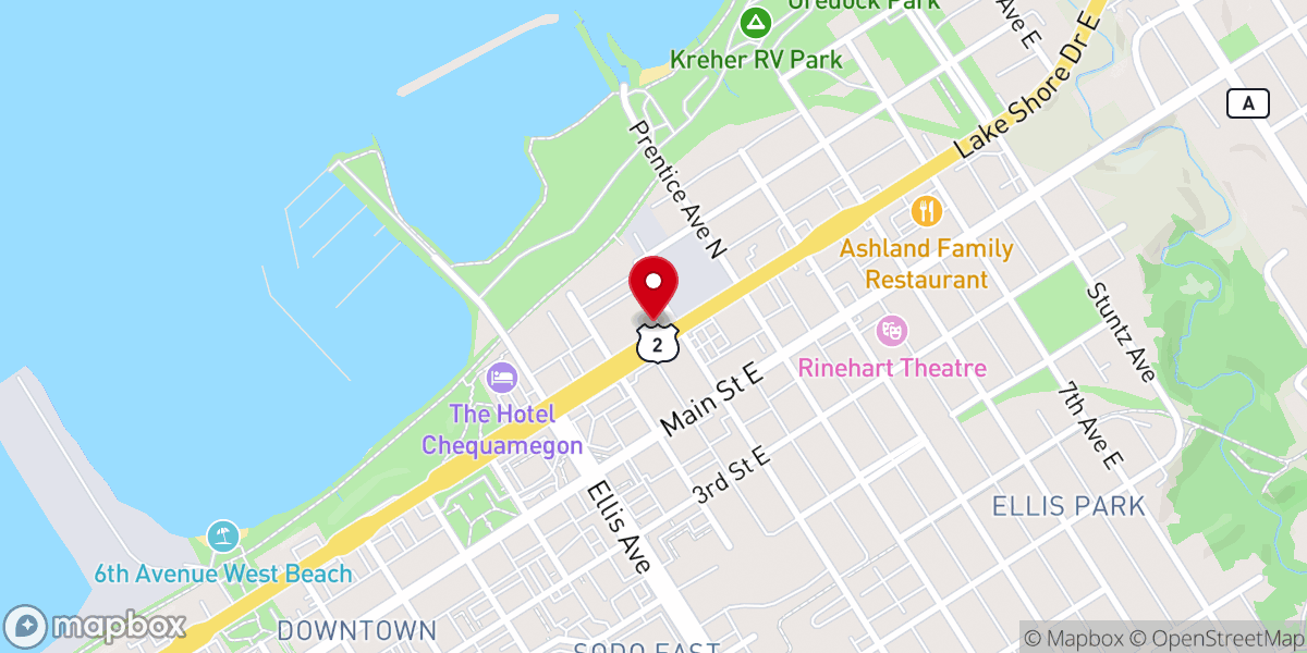 Map showing location of Our Lady of the Lake Catholic School