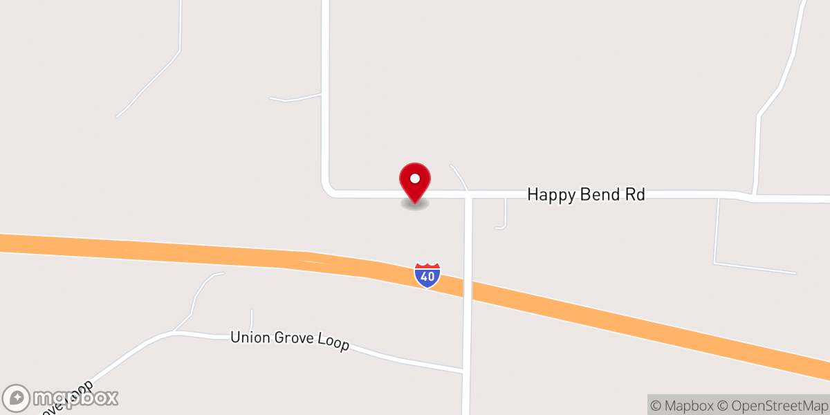 Map showing location of Union Grove Church