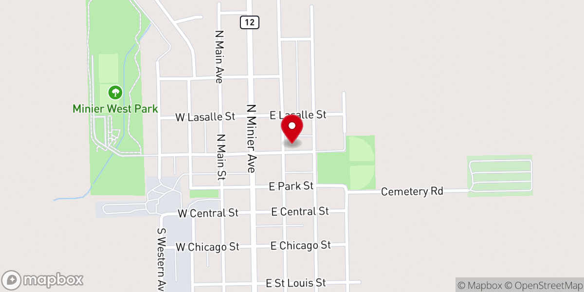 Map showing location of St. John’s United Church of Christ
