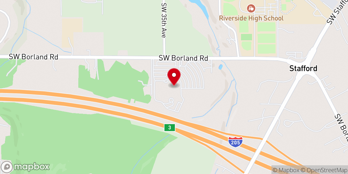 Map showing location of Tualatin Hills Christian Church
