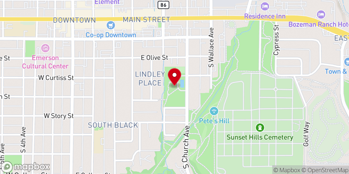 Map showing location of Bogert Park