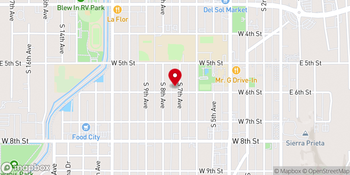 Map showing location of Harvest Presbyterian Church Yuma