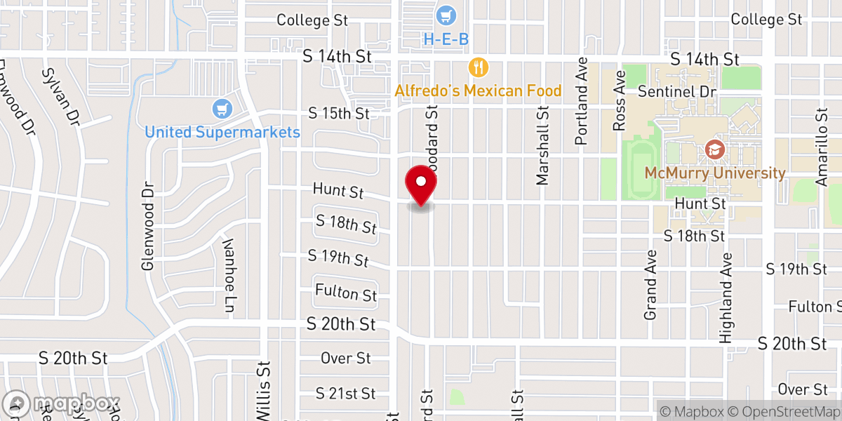 Map showing location of Abilene Christadelphian Church
