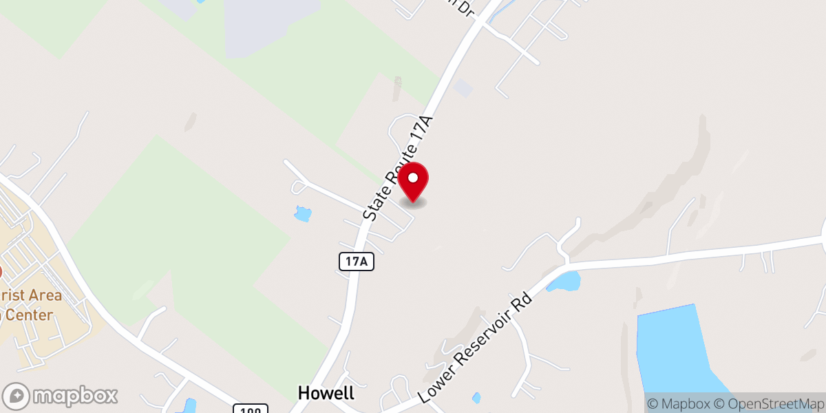 Map showing location of Goshen Christian PreSchool