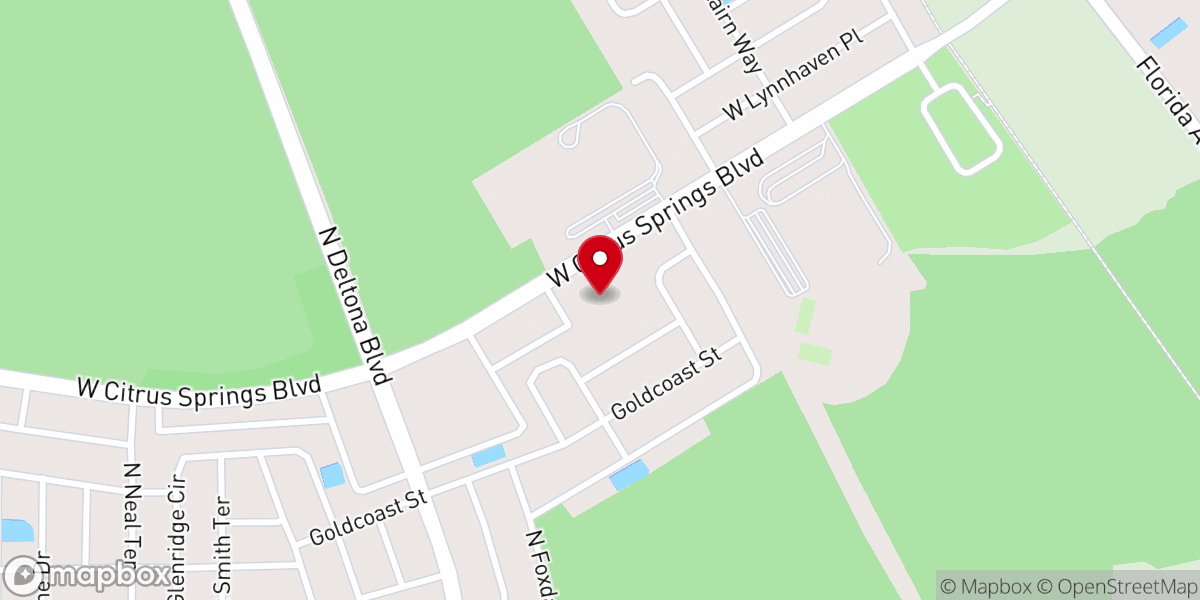 Map showing location of Harvest Church