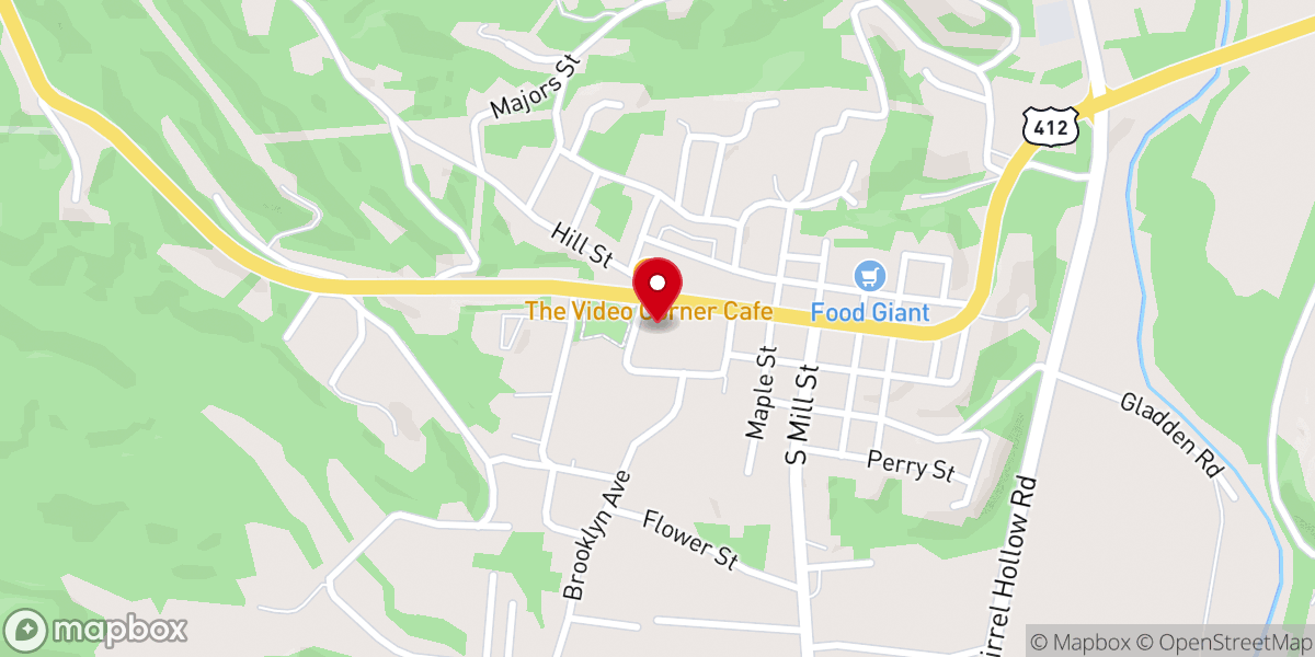 Map showing location of First Christian Church