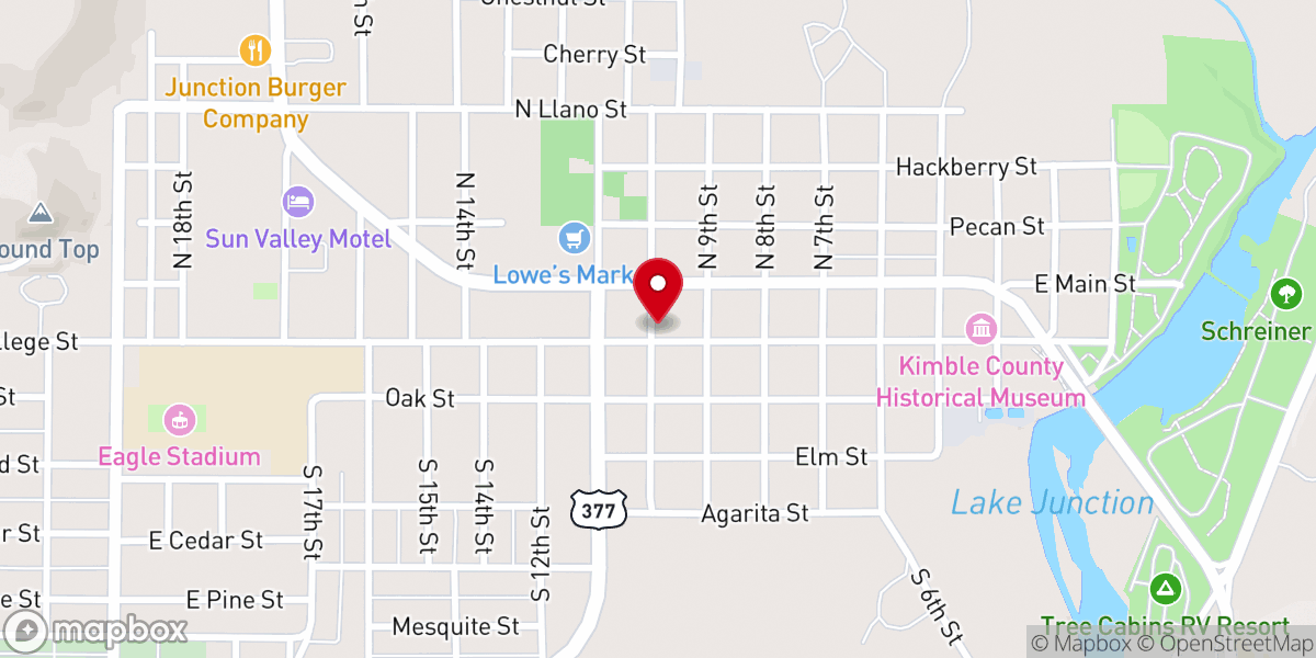 Map showing location of Junction Truth Tabernacle