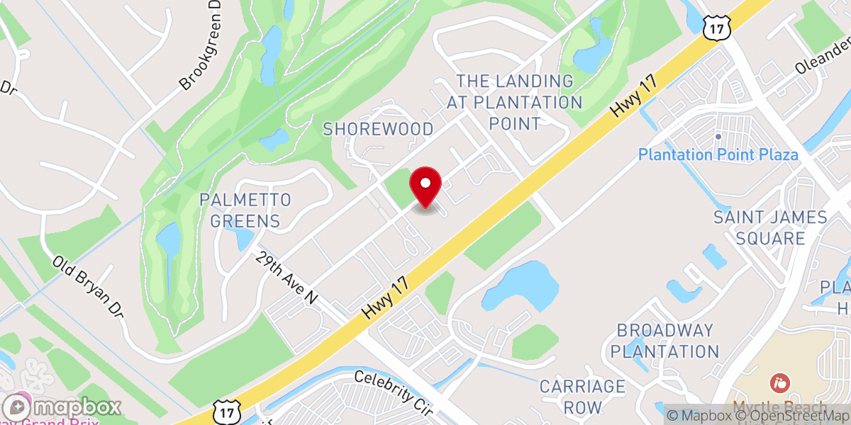 Map showing location of Myrtle Beach Weddings, Etc.