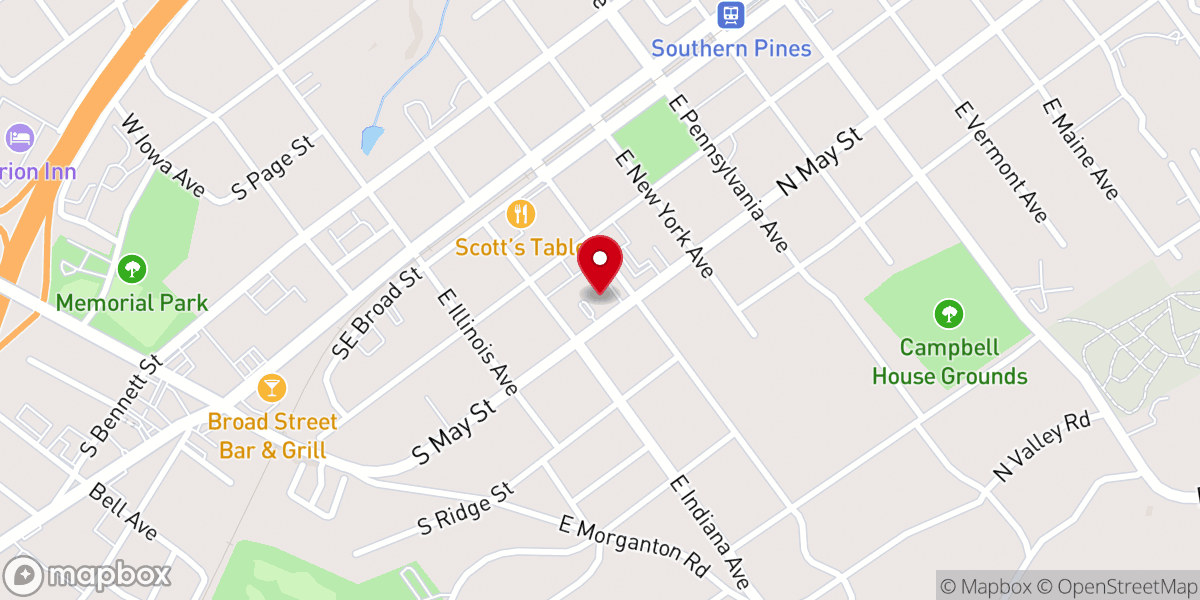 Map showing location of Brownson Memorial Presbyterian Church