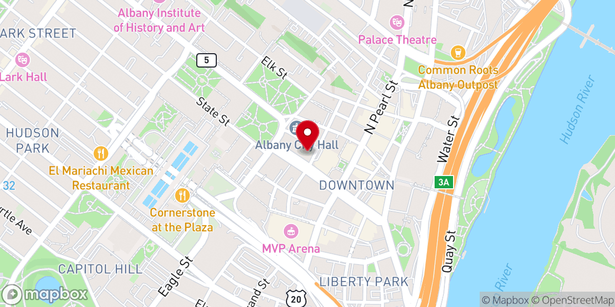 Map showing location of Saint Peter's Episcopal Church