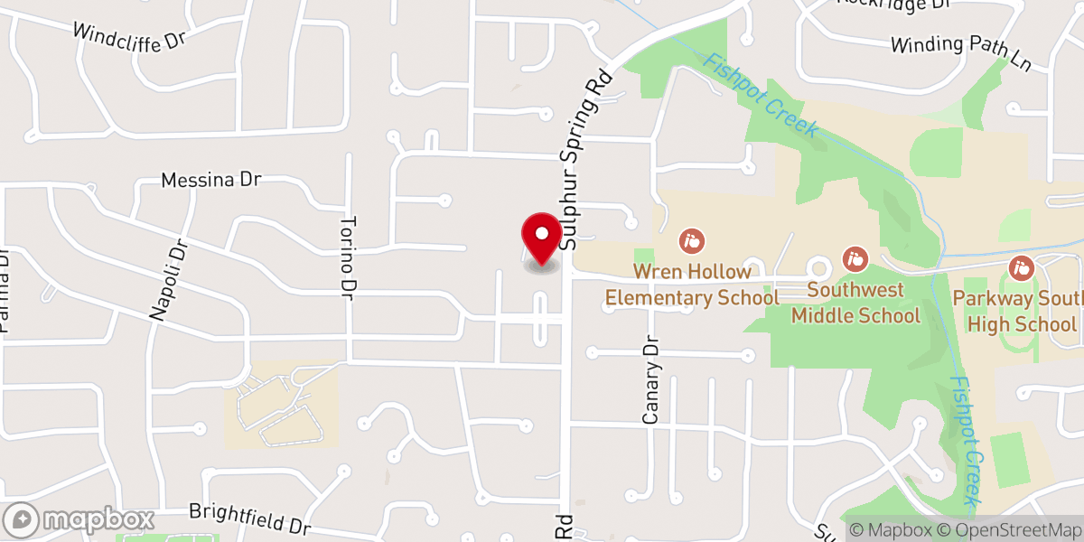 Map showing location of Slavic Baptist Church of Ballwin