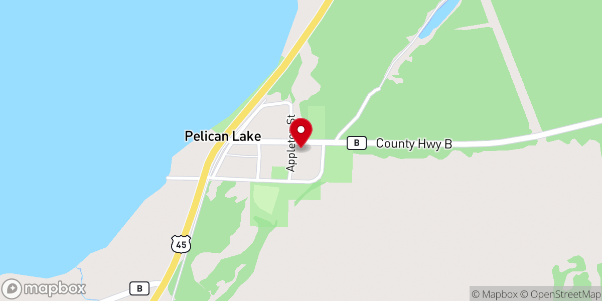 Map showing location of St. John Catholic Church