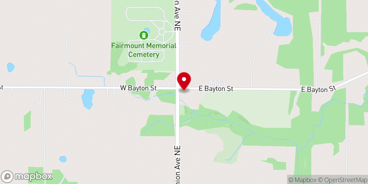 Map showing location of Fairmont Emmanuel Church