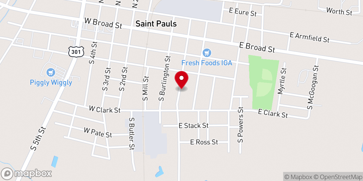 Map showing location of Calvary Cornerstone Holiness