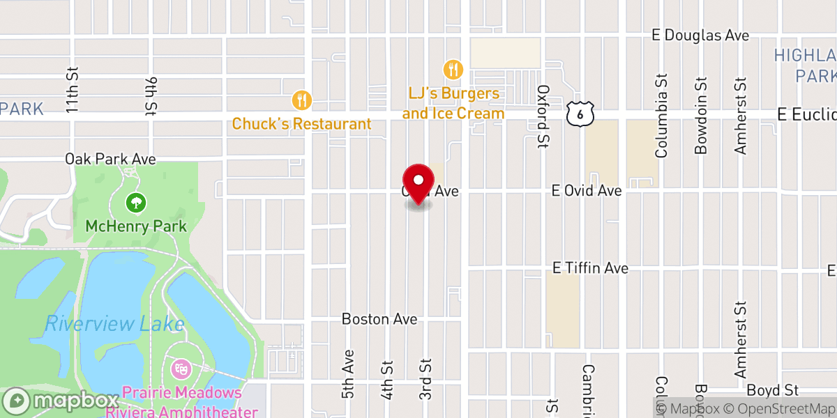 Map showing location of Metro Assembly of God Church