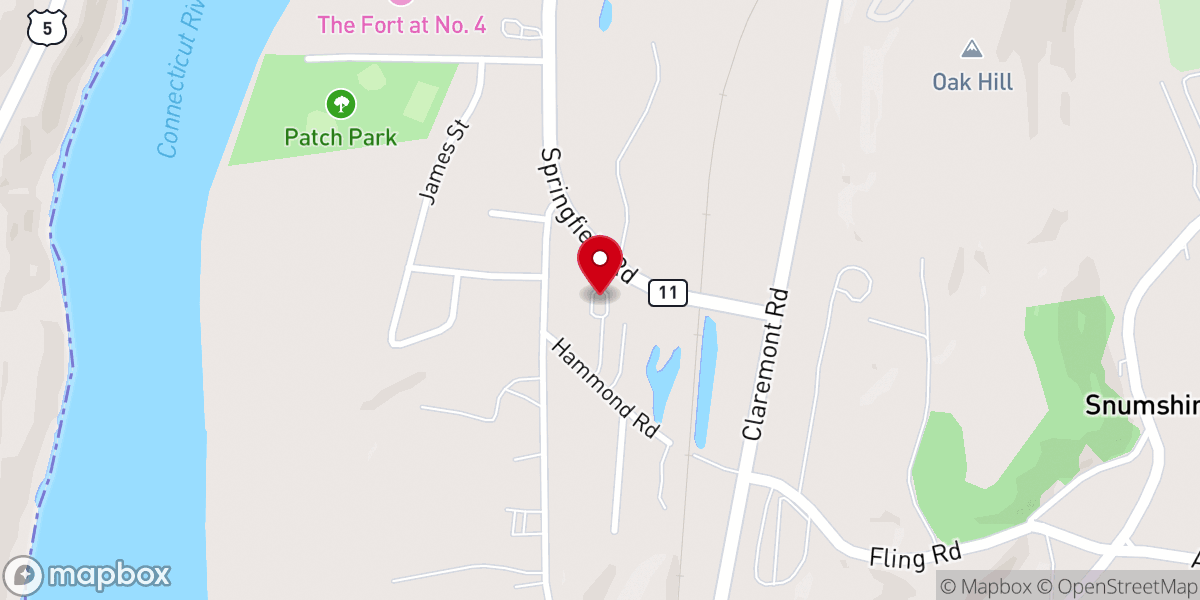 Map showing location of Charlestown Bible Church